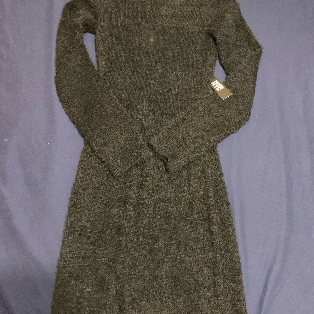 Steve Madden Black Long Sleeve Sweater Dress